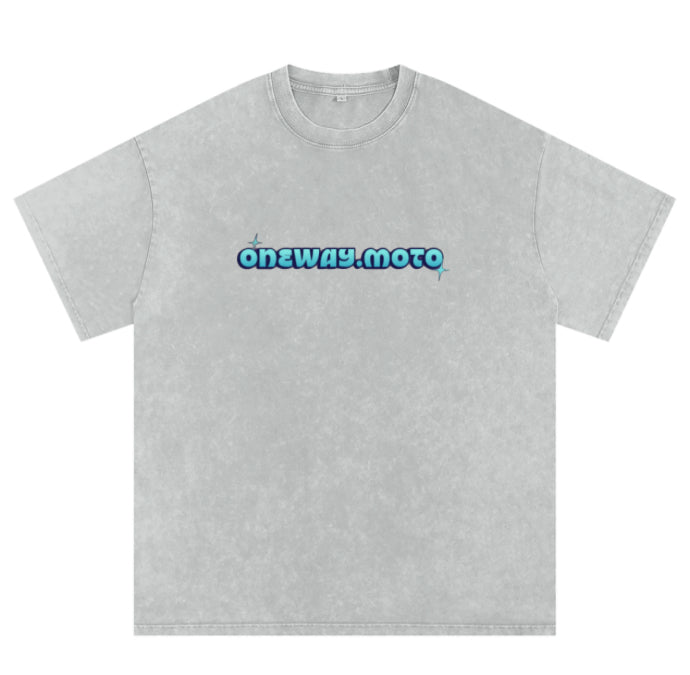 Grey “Oneway.moto” T-shirt