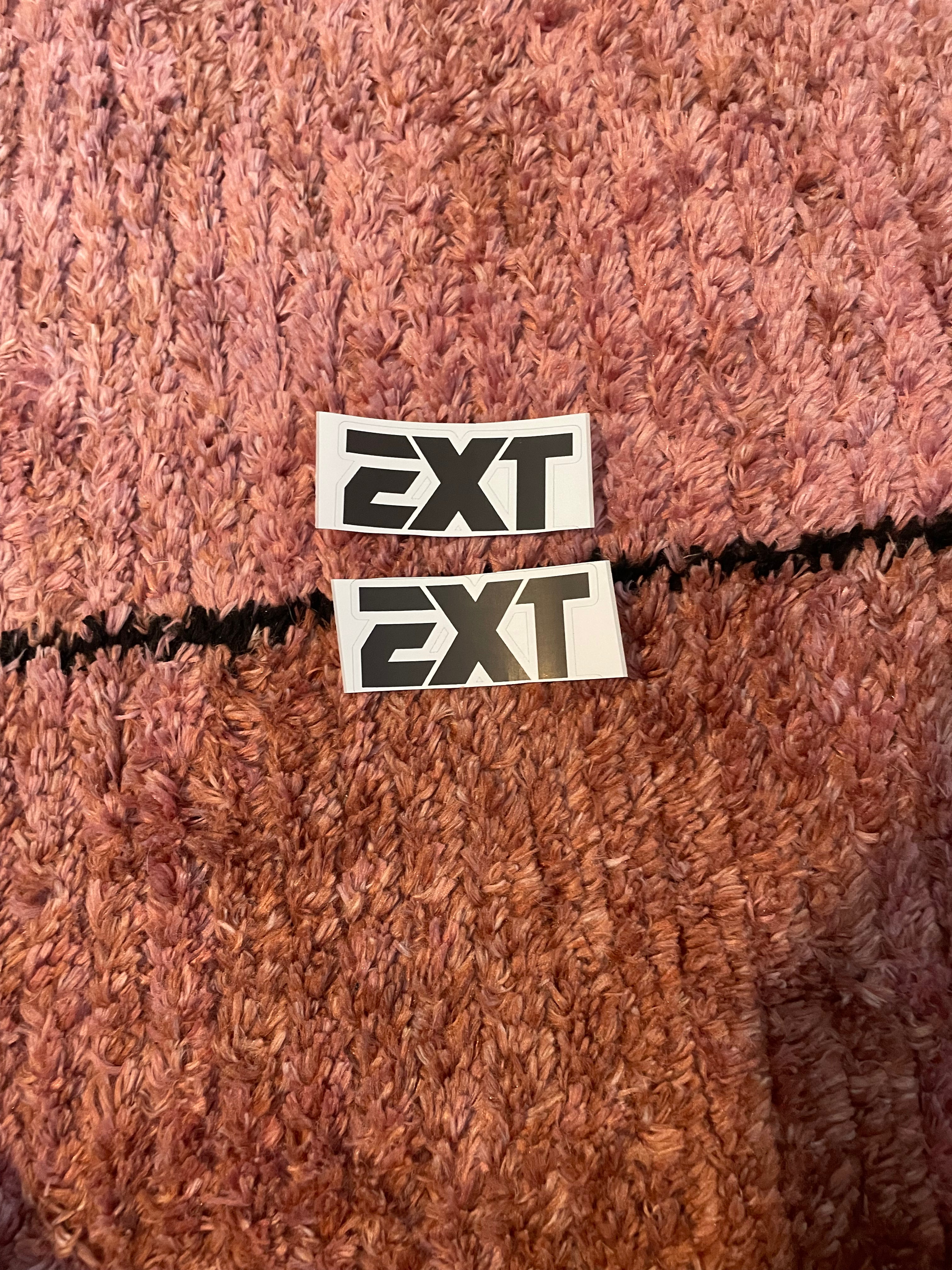 Black EXT fork stickers