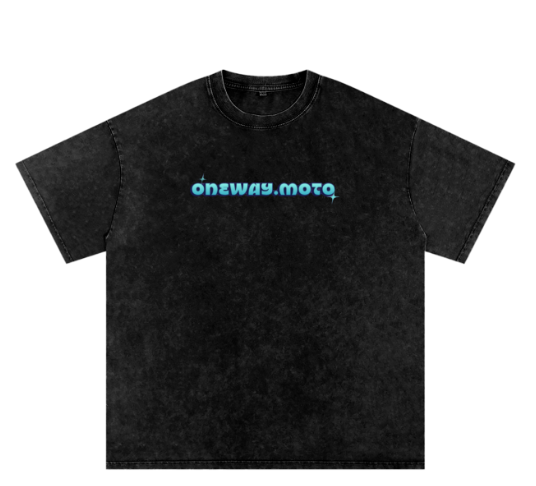 Black Oneway.moto T-shirt